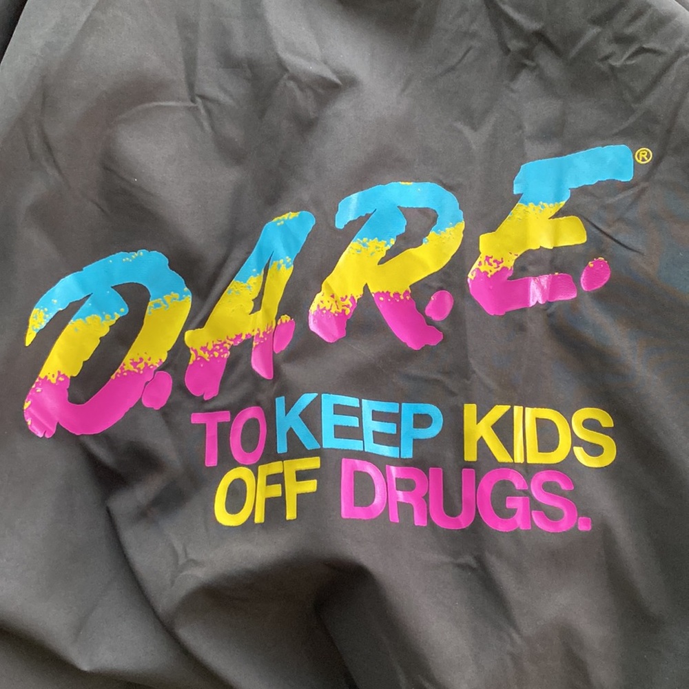 Vintage Rare D.A.R.E. To Keep Kids Off Drugs Jacket With Hood Size S
